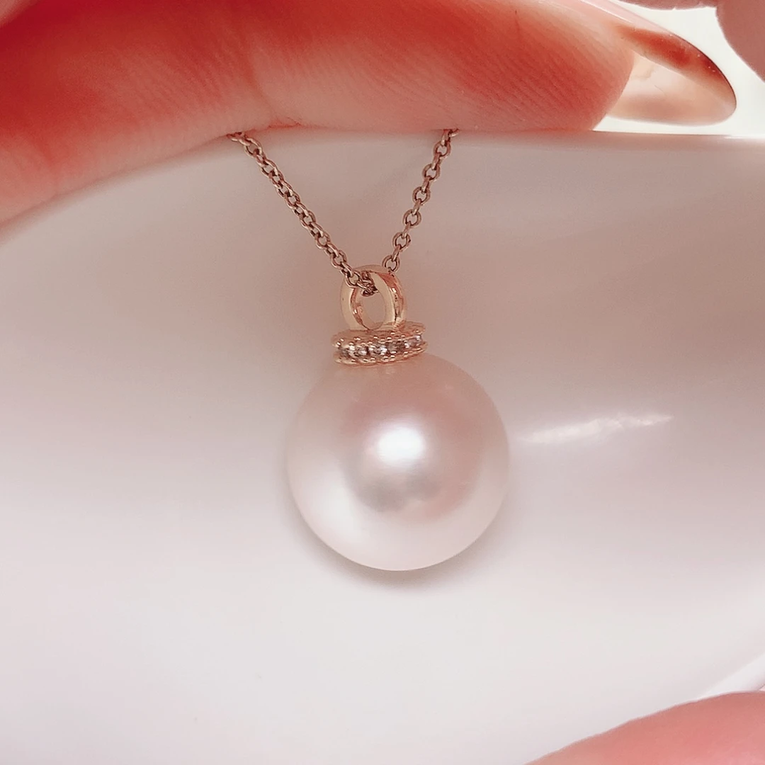 淡水珍珠吊坠(不含链)银S925镶嵌