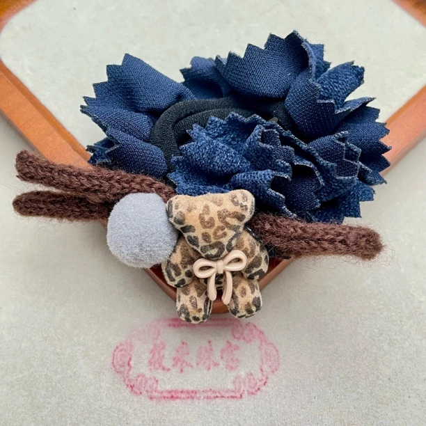 豹纹小熊发圈102224-3