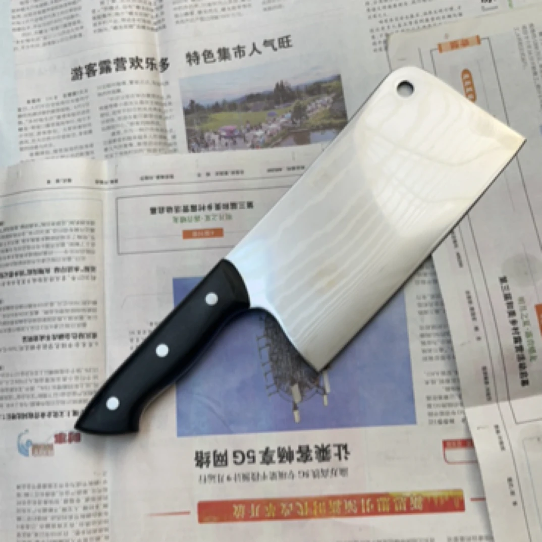 夹钢大马士革斩切刀家用商用