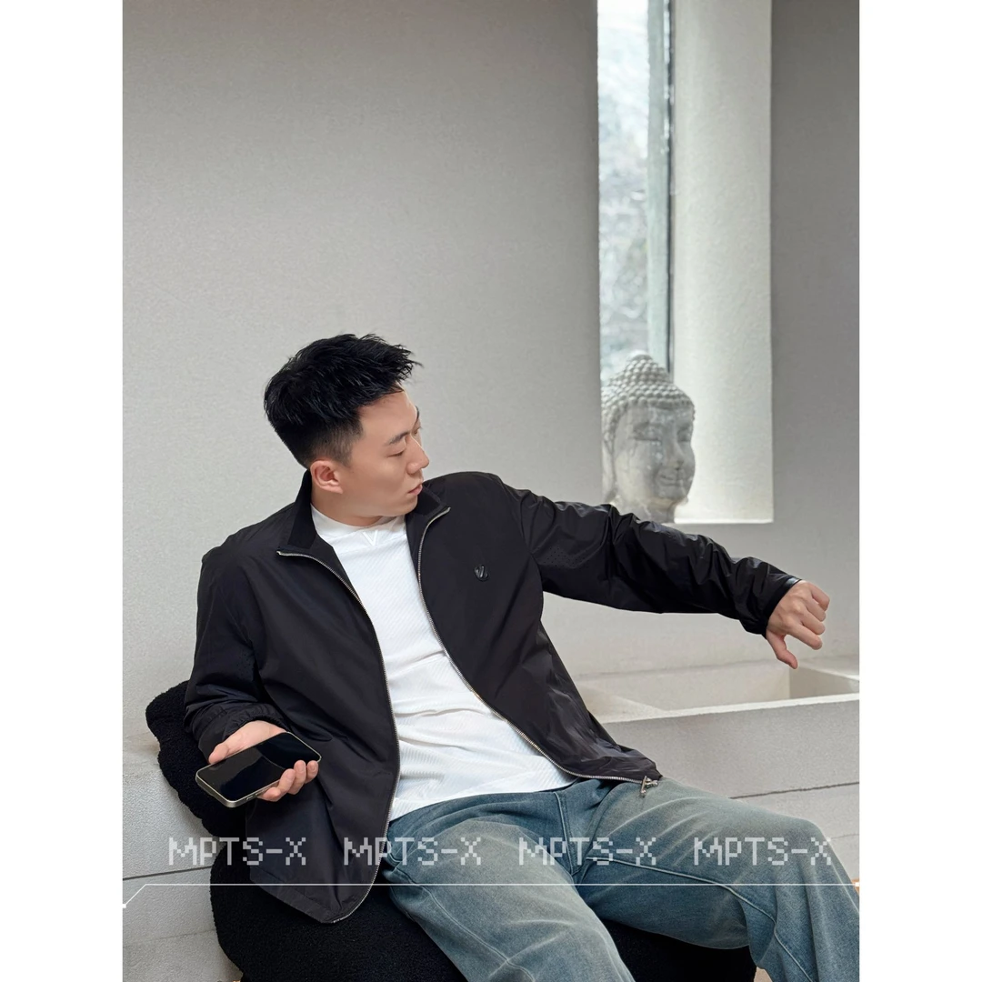 【春日通勤】铭品添尚2025春季新款男士休闲百搭立领夹克外套#9789