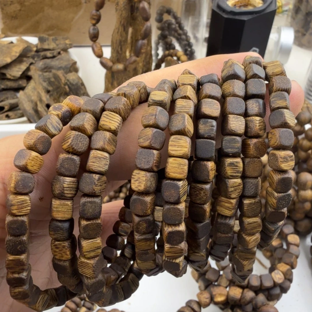 沉香香囊沉香奇楠沉香卡5方糖珠单圈