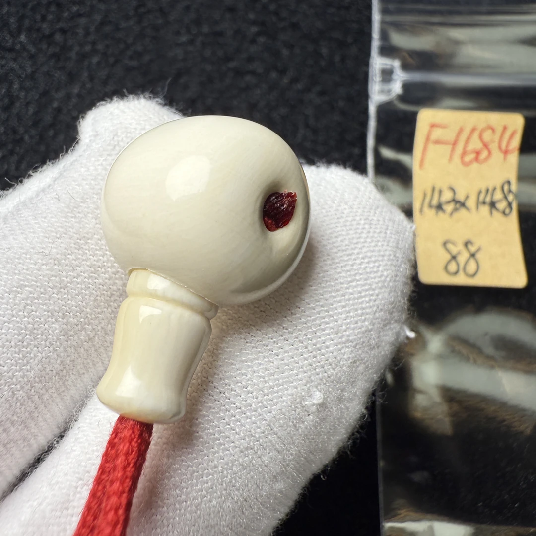 F1684猛犸象牙藏式桶珠分体三通14.3*14.8冰料果冻料（水印特价）