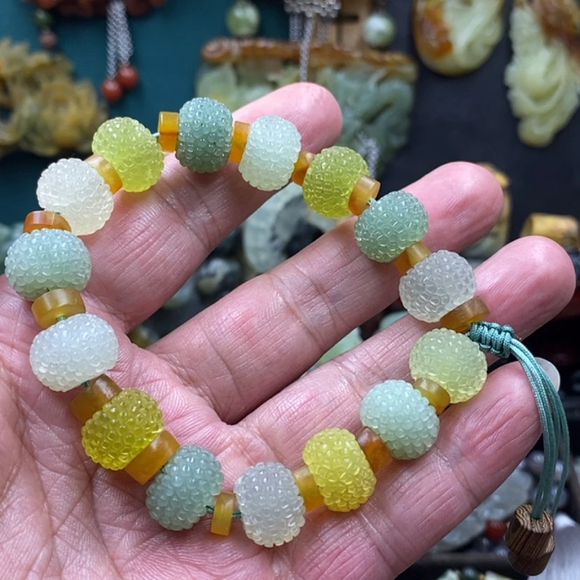 【闪购商品】蛇纹石玉手链未镶嵌