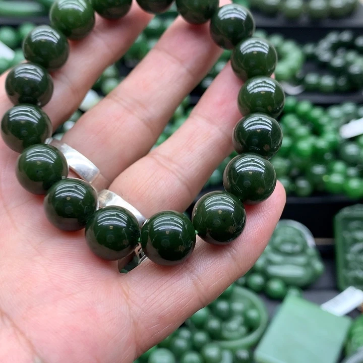 手链未镶嵌和田玉（碧玉）