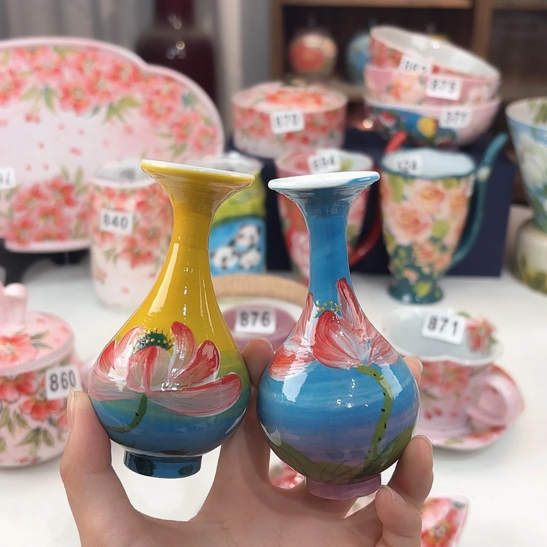 嘟***ﾟ景德镇手绘高温釉下彩陶瓷茶具