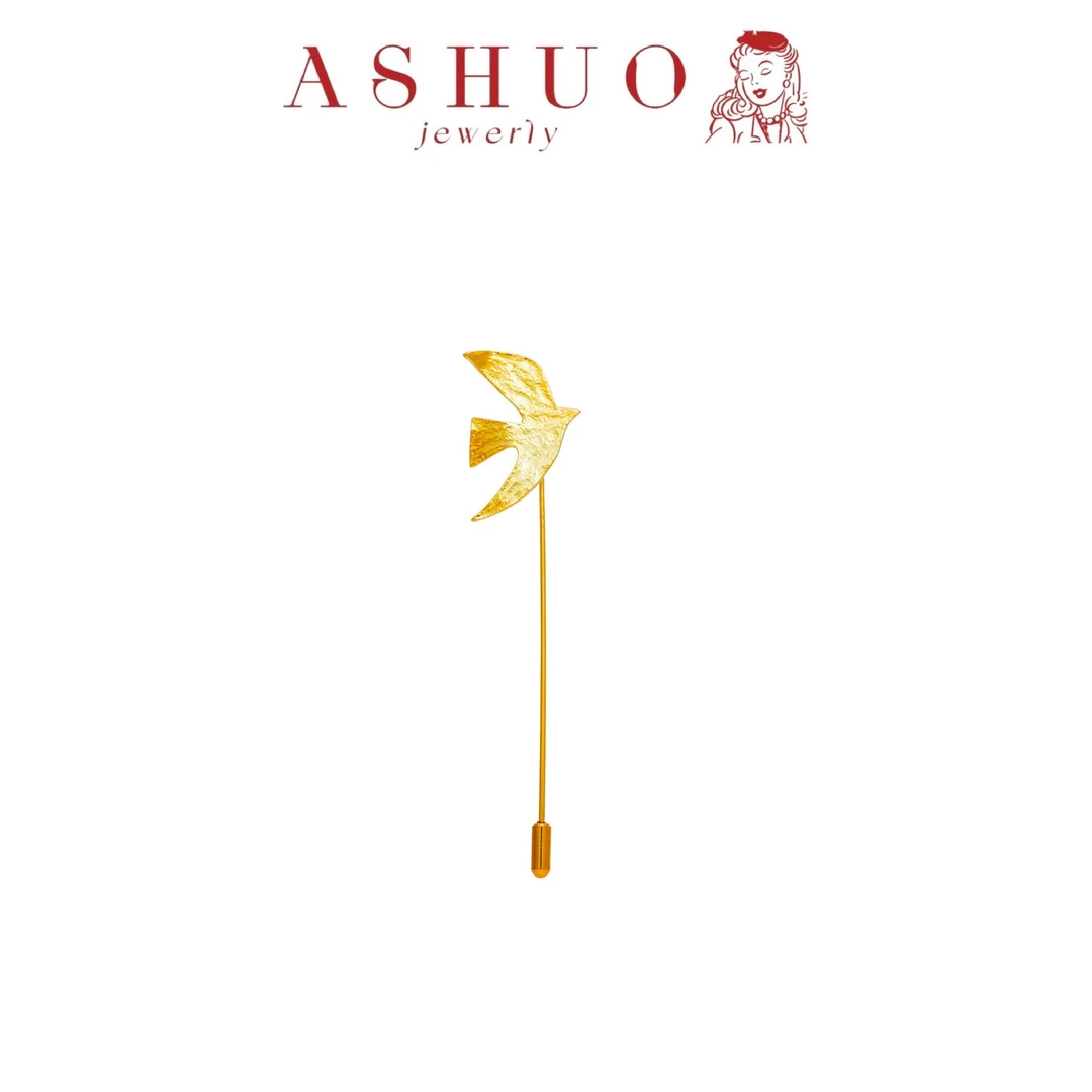 铜合金胸针 阿烁中古Cecile&J as10326