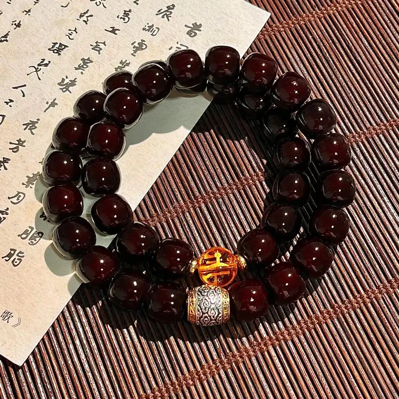 My-054五行溏心老料菩提手串【土-银河彼岸】11mm