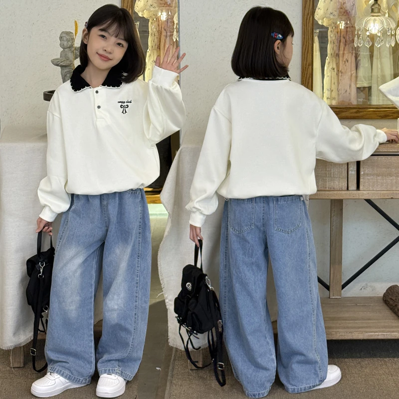 女童套装秋装2025新款洋气儿童装时髦中大童春秋款女孩秋季两件套