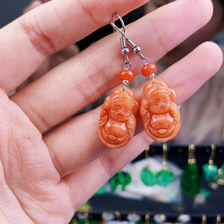 翡翠耳饰未镶嵌饰品