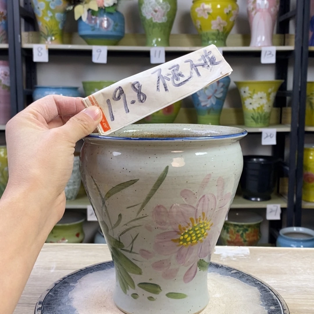 景德镇手工手绘陶瓷花盆