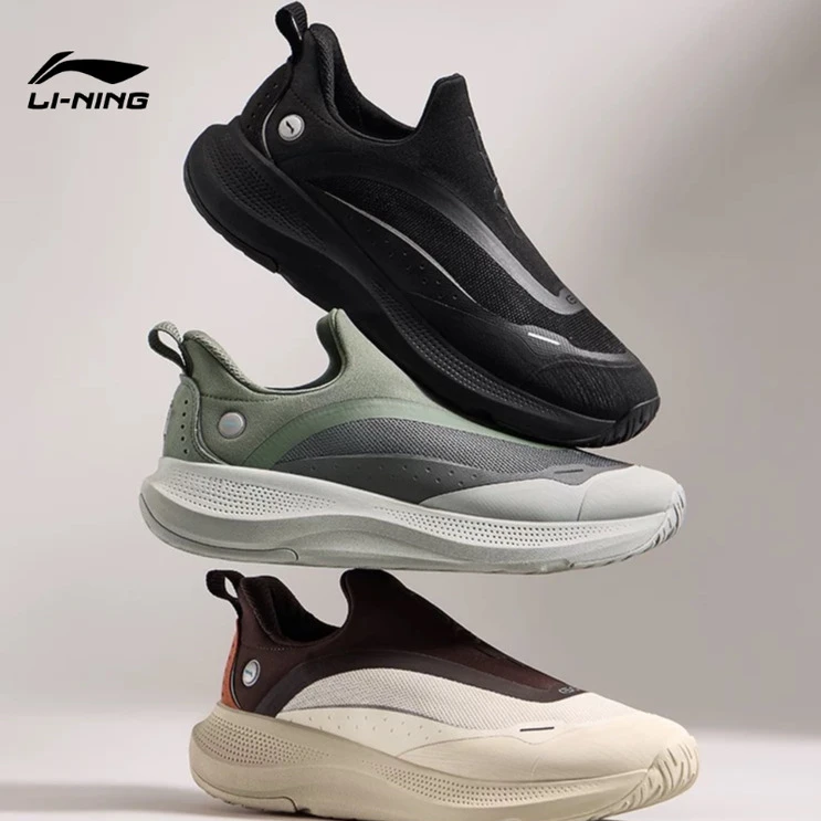 李宁25新品SOFTGO男女春夏透气一脚蹬缓震休闲鞋AGLU099/AGLU100