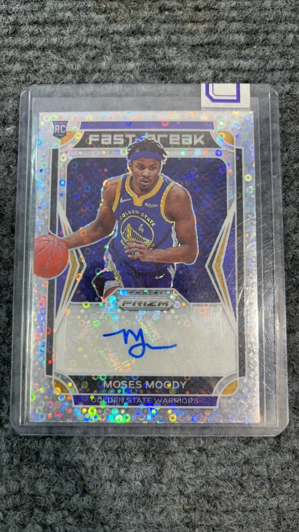 摩西穆迪 新秀签字 勇士队 prizm泡泡折 正版球星卡