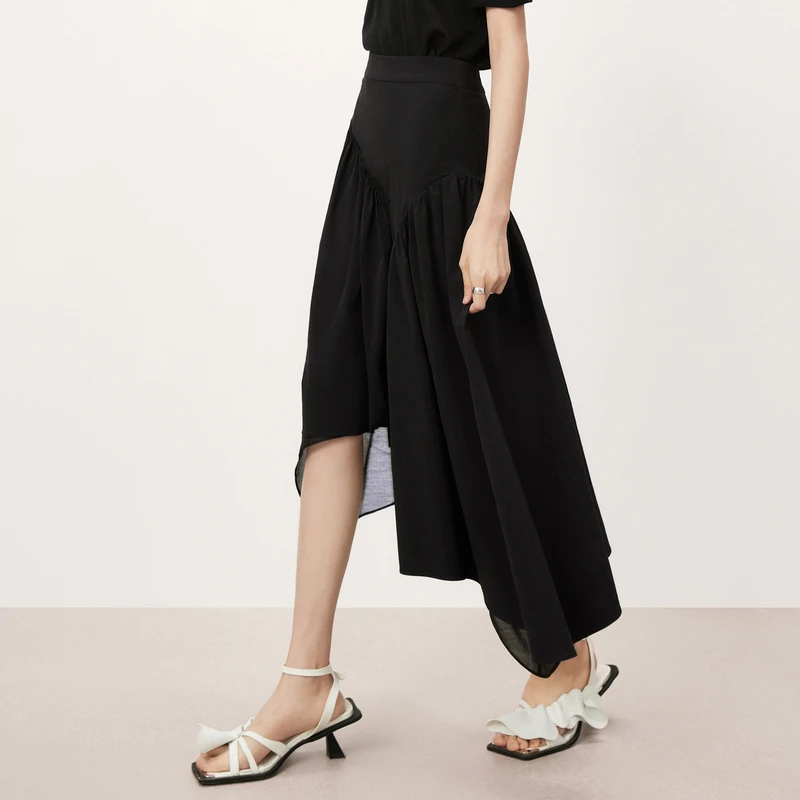 【商场同款】HPLY荷比俪23秋小众不规则下摆半身裙HMD31700036