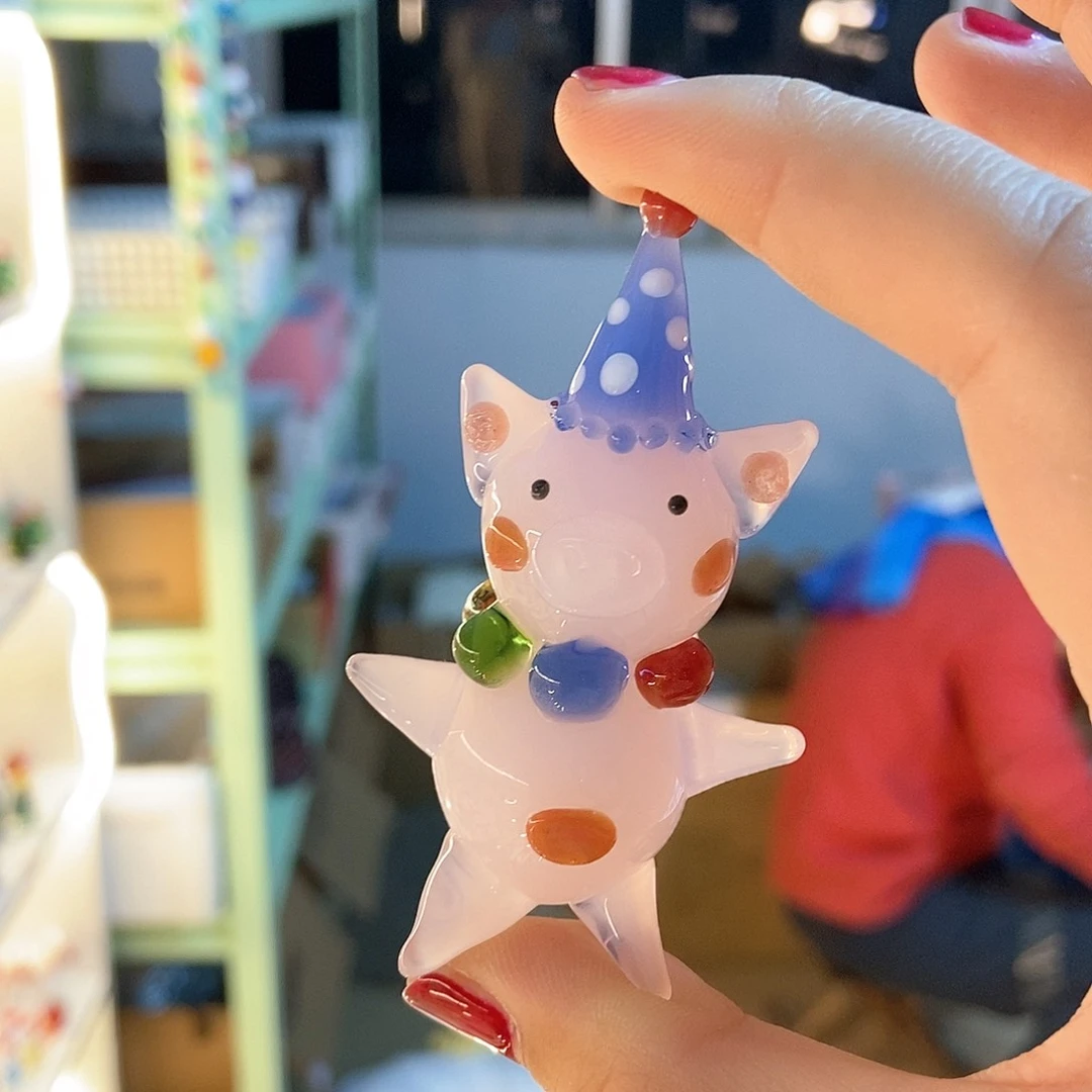 琉璃手工艺品彩猪