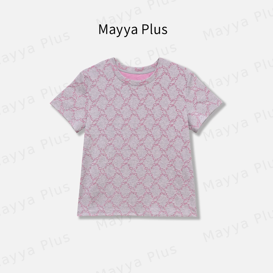 【南法周末】Mayya Plus麦芽定制轻奢显瘦欧若风百搭T恤32526288