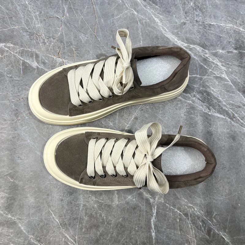 鞋子男款低帮厚底男士休闲板鞋潮款男鞋秋冬款复古潮流百搭男生鞋