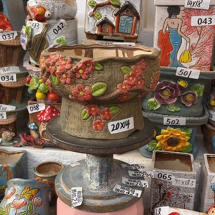 粗陶材质多肉花盆