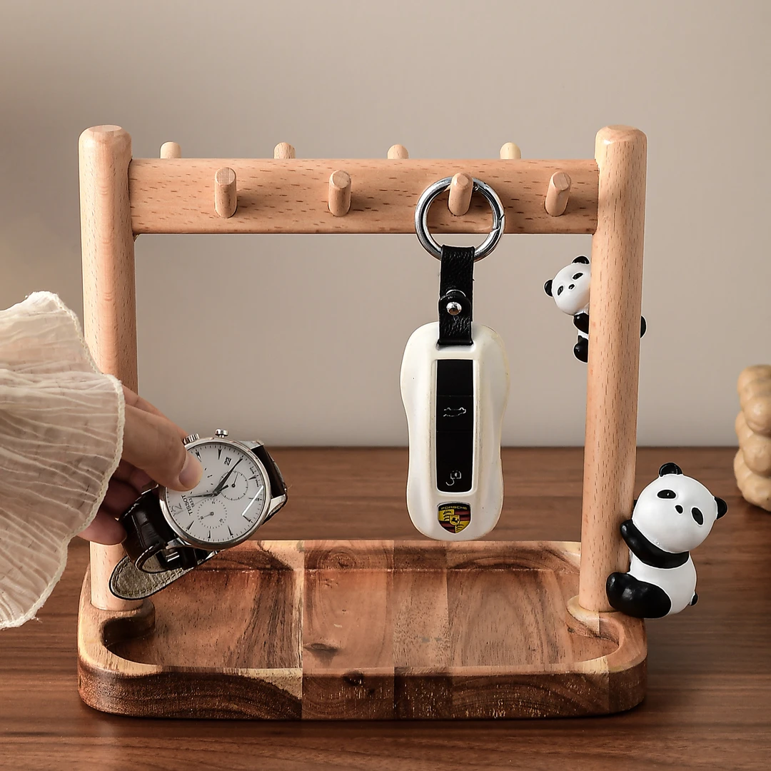 中古风入户玄关放钥匙收纳摆件客厅轻奢高档鞋柜装饰品高级感小众