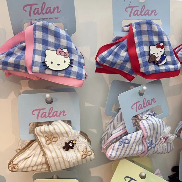 Y004发夹布艺猫猫头发夹