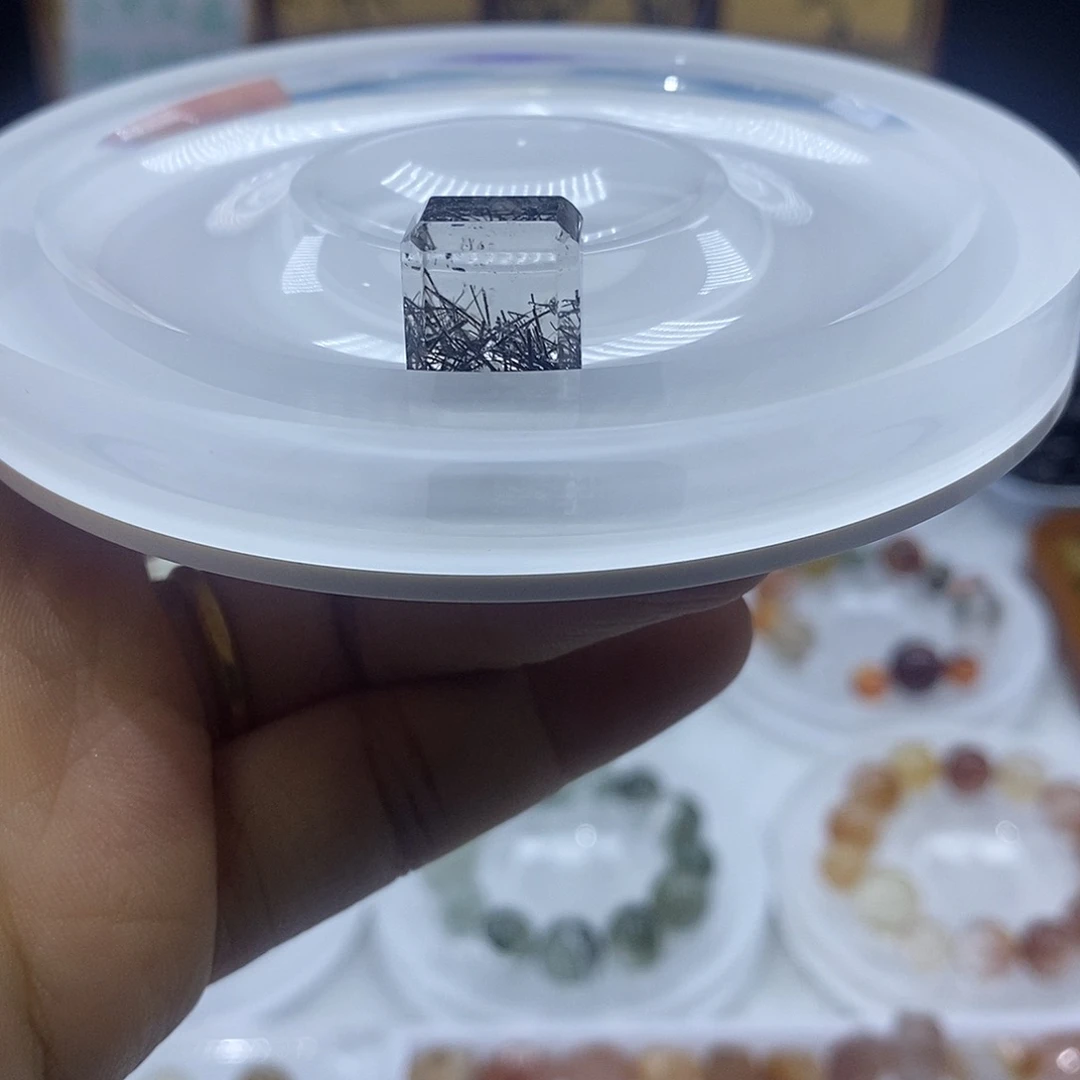 小***师烟晶手链银S925镶嵌天然水晶定制打孔不退换