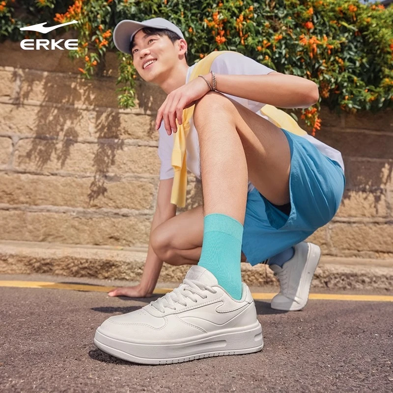 天权丨鸿星尔克2025新款情侣板鞋时尚百搭休闲低帮透气女鞋运动鞋