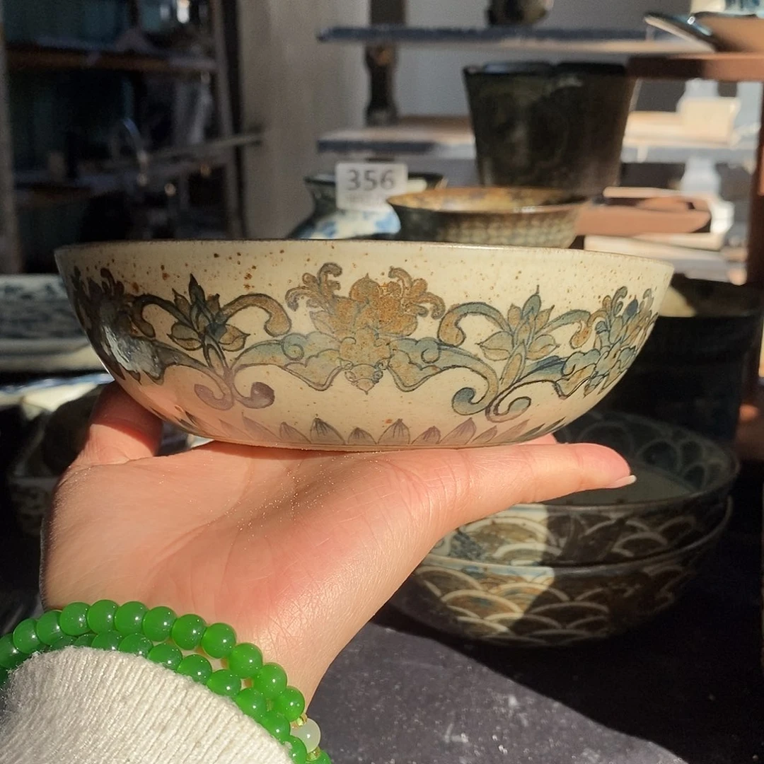 陶手工手绘青花高温陶瓷