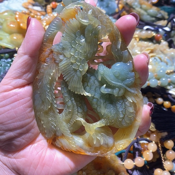 岫玉毛衣链未镶嵌一***～