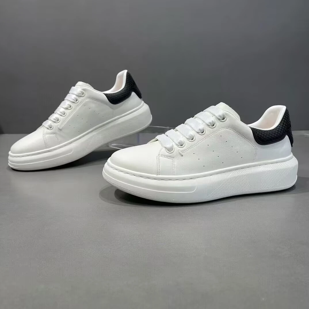 轻奢鞋子男士夏季厚底小白鞋百搭真皮运动休闲板鞋透气时尚潮流男