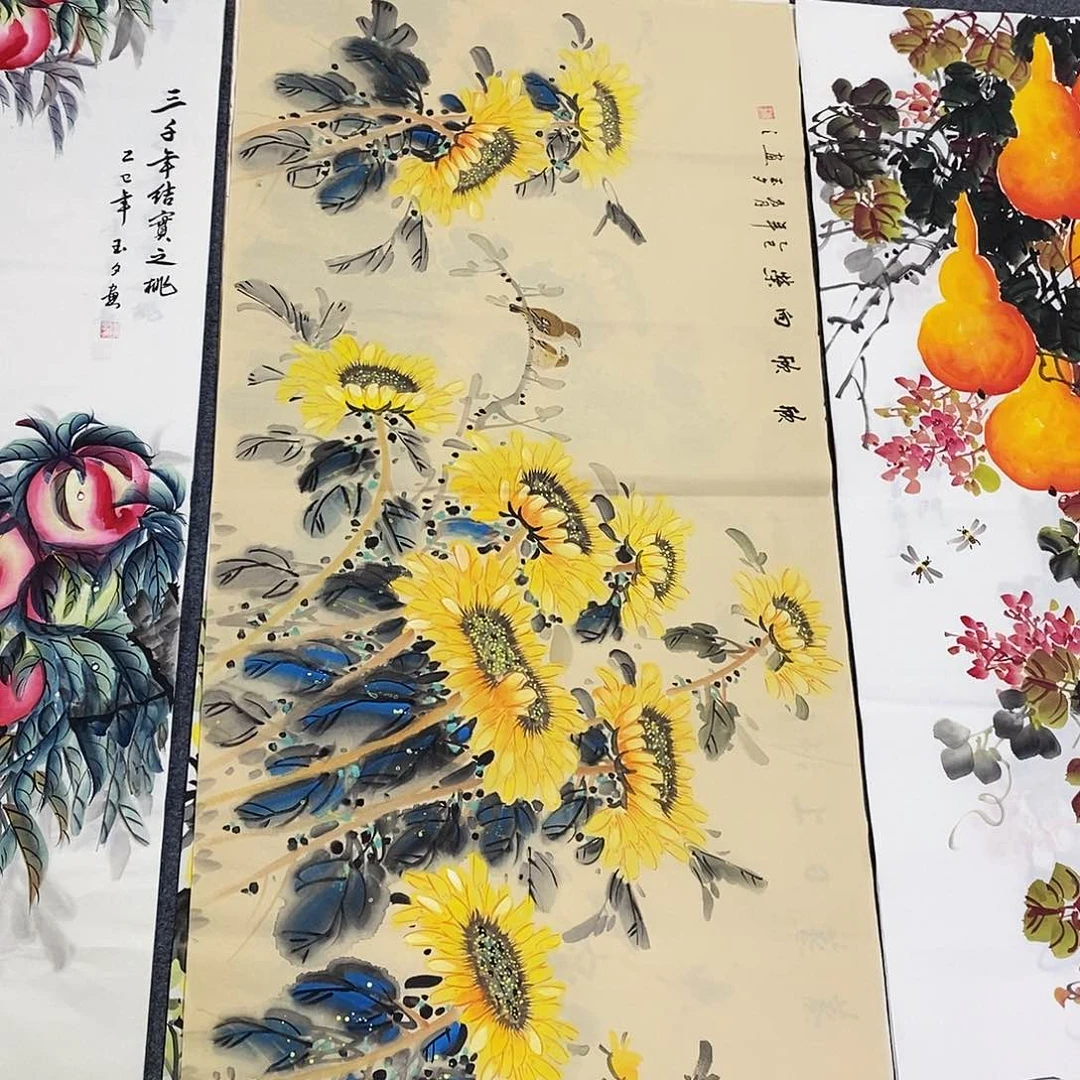 国画尺寸140✖️70四尺手绘画画画