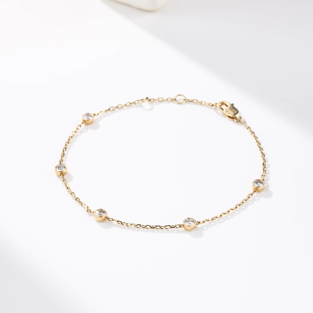 【举石臻选】TA0915-1204-16钻石手链18k（一件/长约15+2cm）H