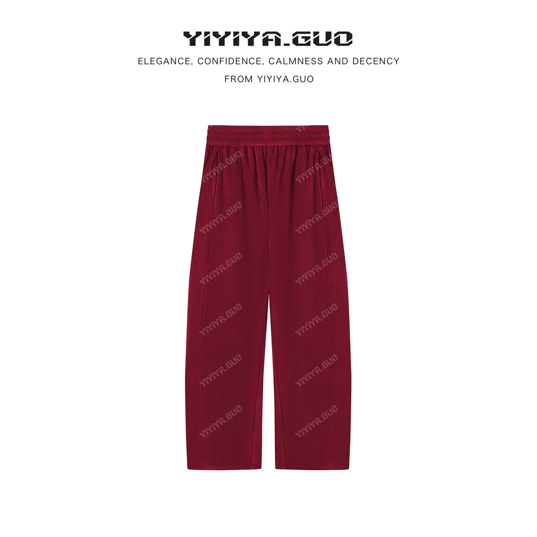 yiyiya.Guo艺艺吖【发热裤】新款纯色时尚百搭阔腿裤010094SS52