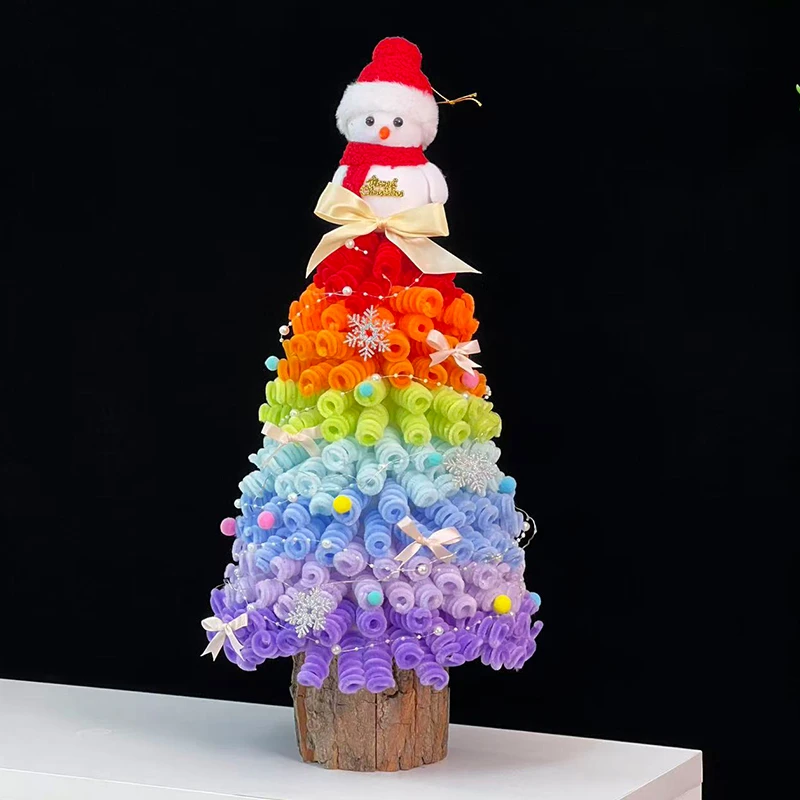 【花二妹】创意扭扭棒圣诞树DIY材料手工圣诞手工装饰配件