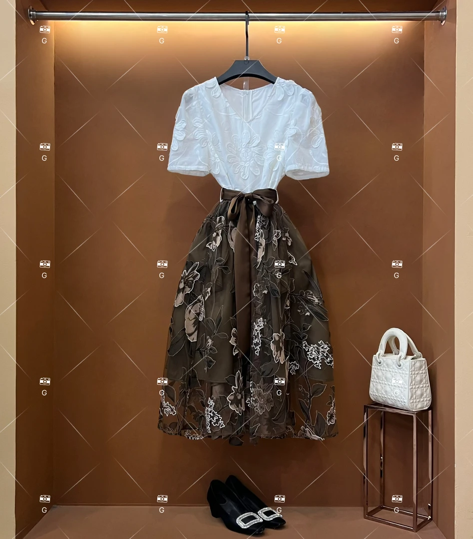 【G】春夏丨设计师轻奢气质印花女士连衣裙 GS-55112