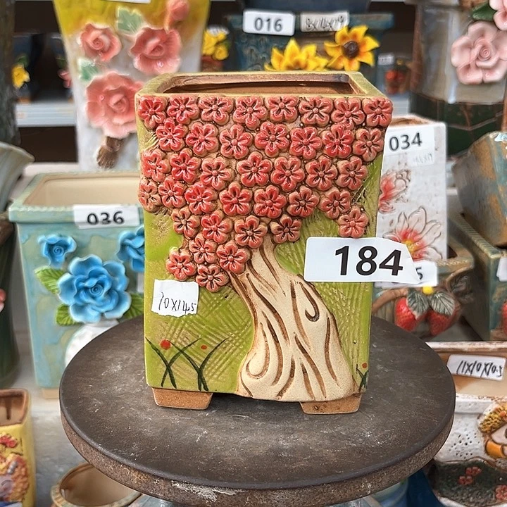 紫砂花盆粗陶材质多肉花盆