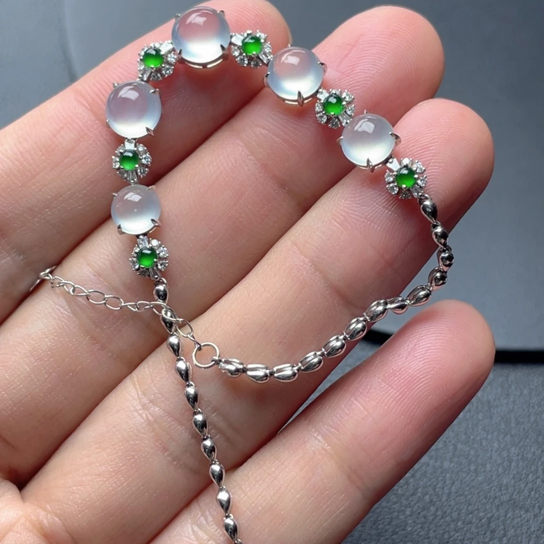 胖***柿翡翠18K金镶嵌颈饰