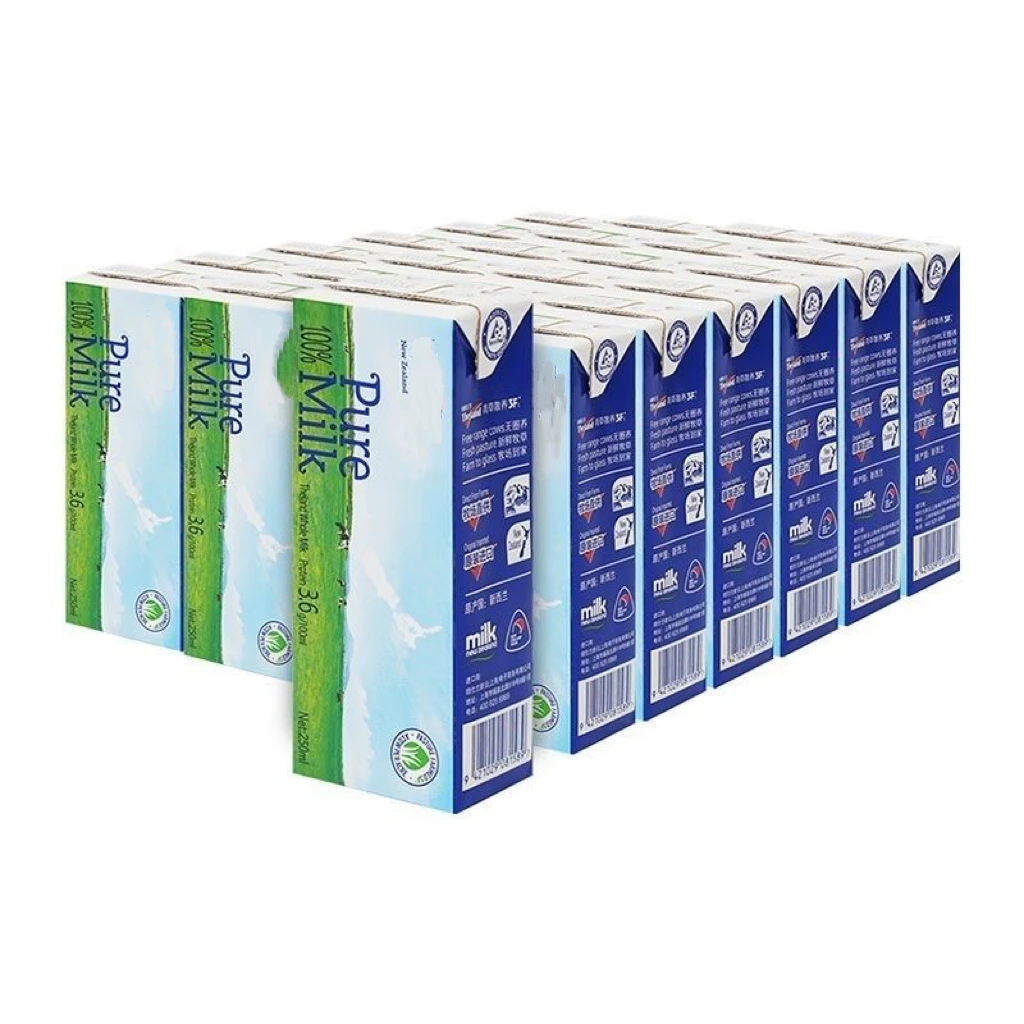 三宝爸甄选纽仕兰纯牛奶一箱10盒装