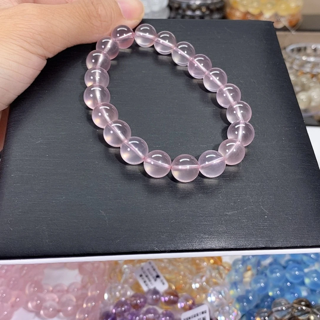 ****水晶手串未镶嵌粉水晶10咪