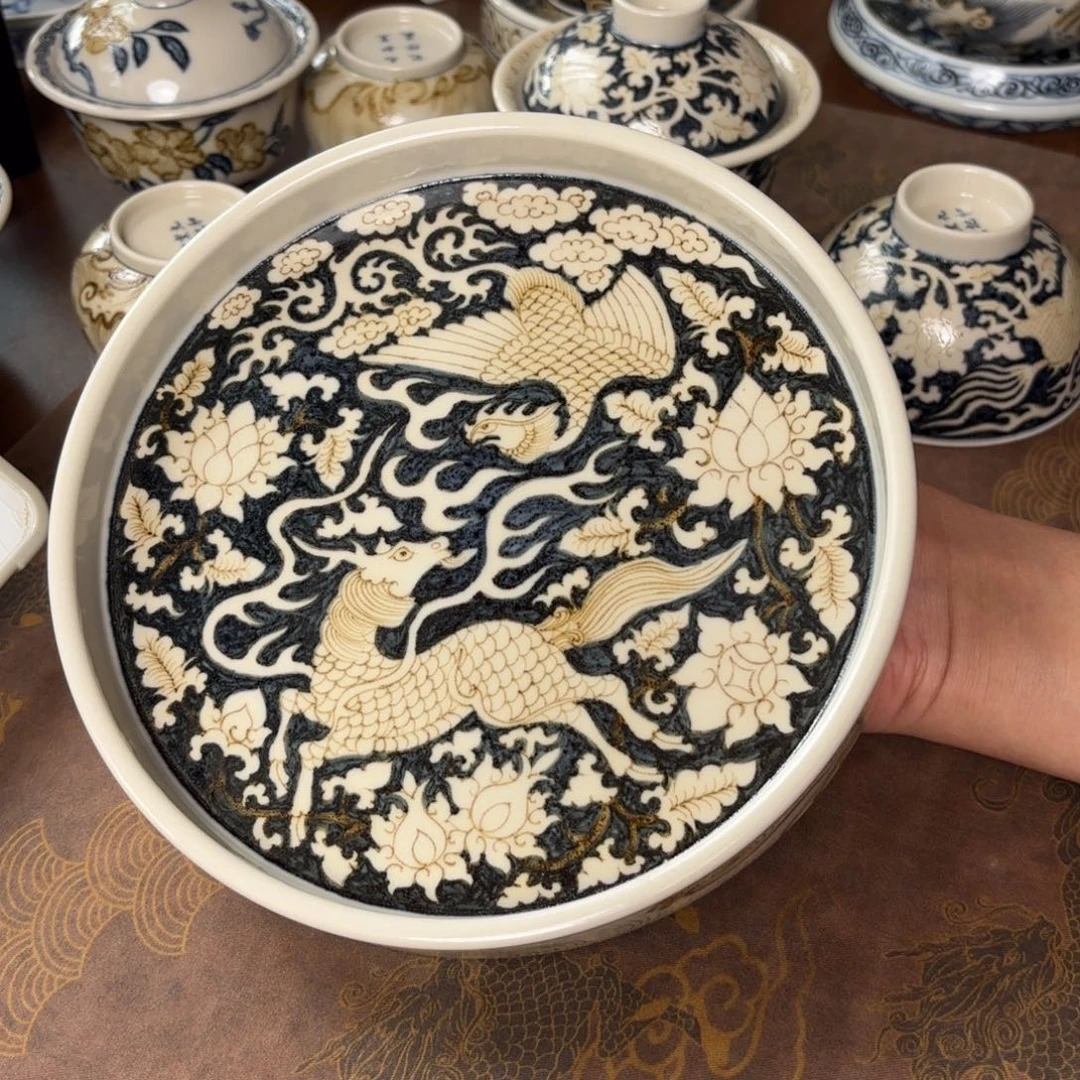 摆件景德镇手绘茶器