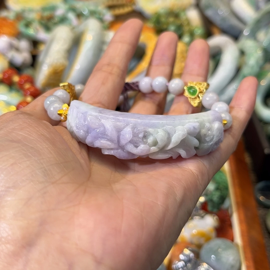 翡翠手链未镶嵌雨**姐待编款