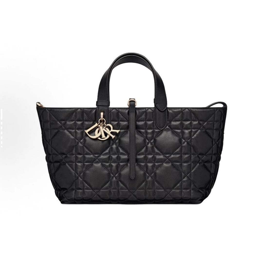 99新 DIOR/迪奥 黑金toujours中号手提包