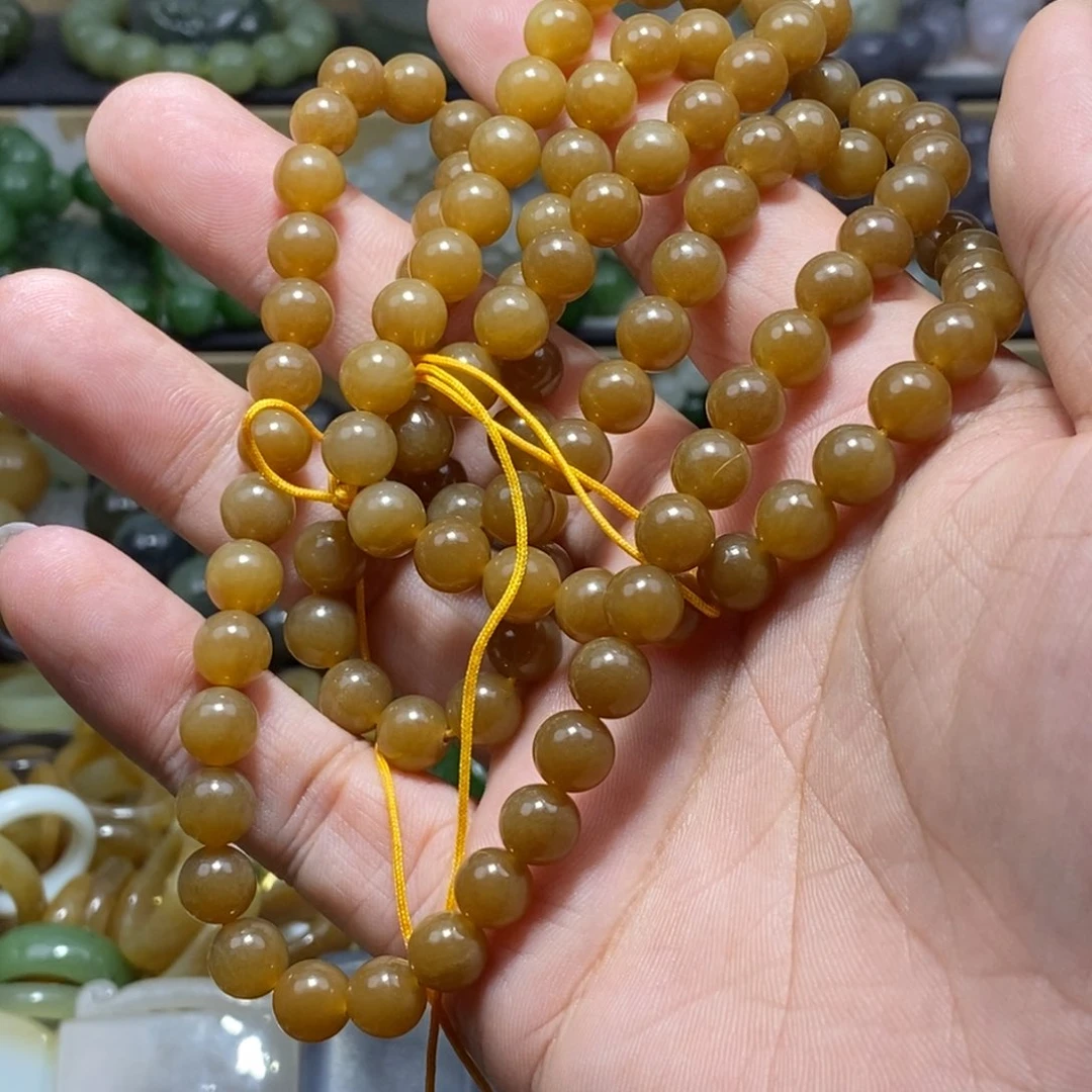 未镶嵌和田玉手链金*狼
