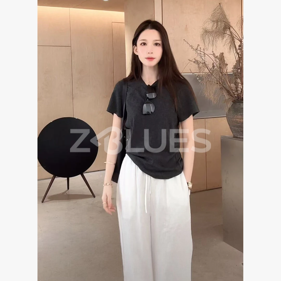 Z.blues【巨舒服系列】AMV两色棉莫代尔花纱百搭T恤YZNH5034