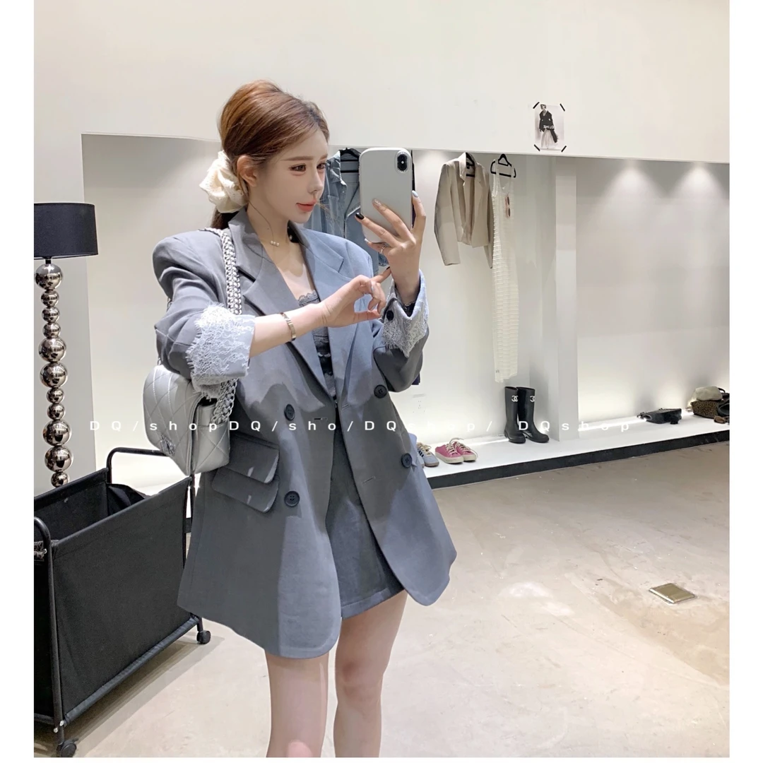 【 春和景明】 袖子蕾丝西装