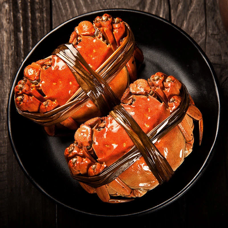 【活蟹】盘锦河蟹母蟹/公蟹1.8～2两10只綁腿发货