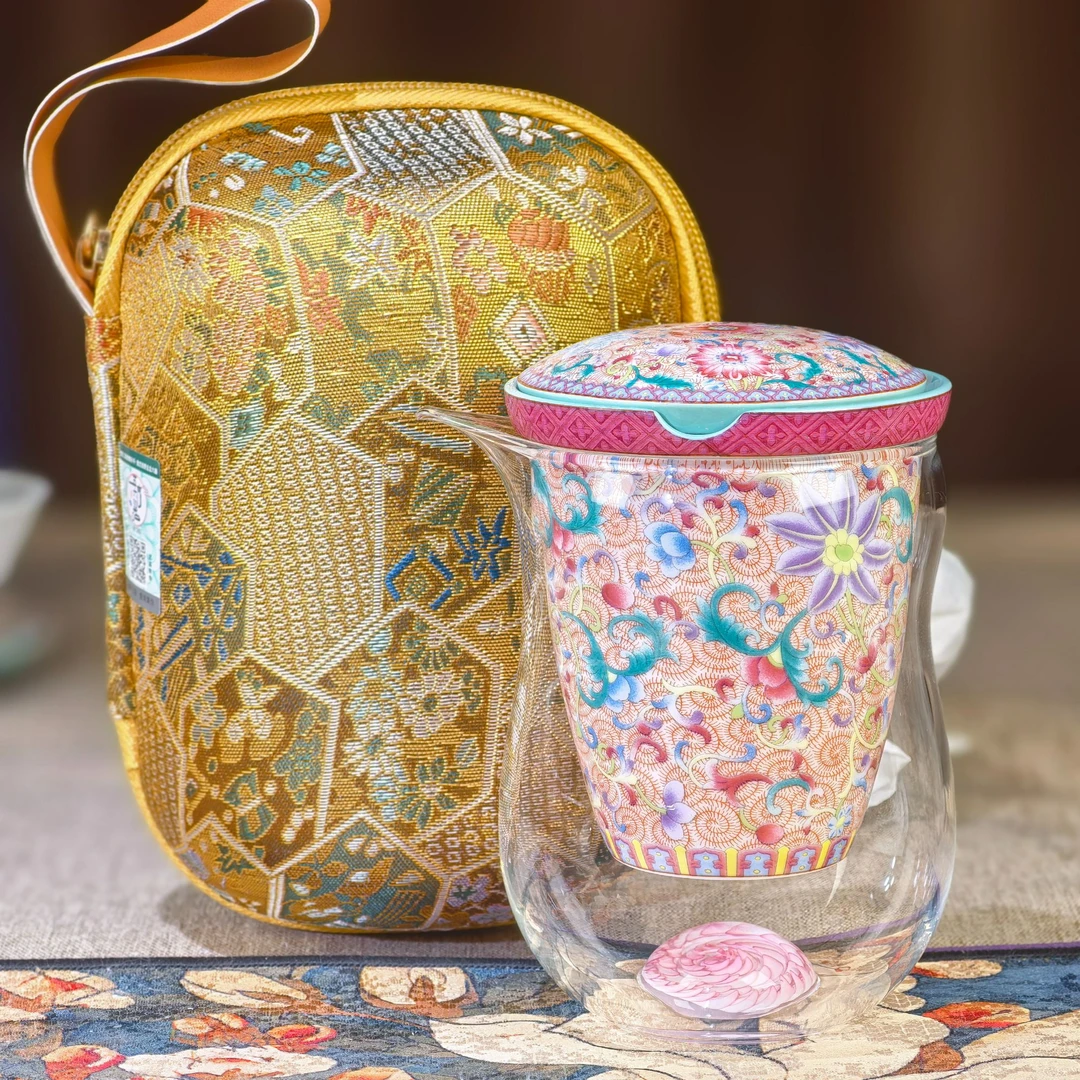 五言六器·花开盛世锦绣粉海棠旅行套B22418