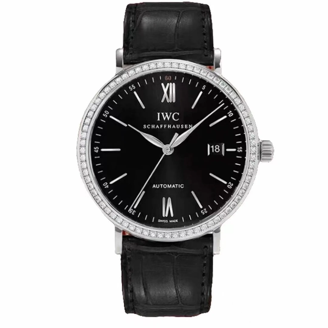 95新 IWC/万国 45126/自动机械表/外圈后镶钻/40盘
