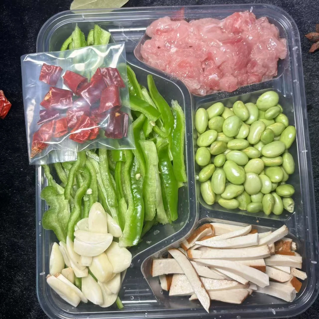 青椒毛豆香干炒肉毛豆同城送毛豆同城配净菜