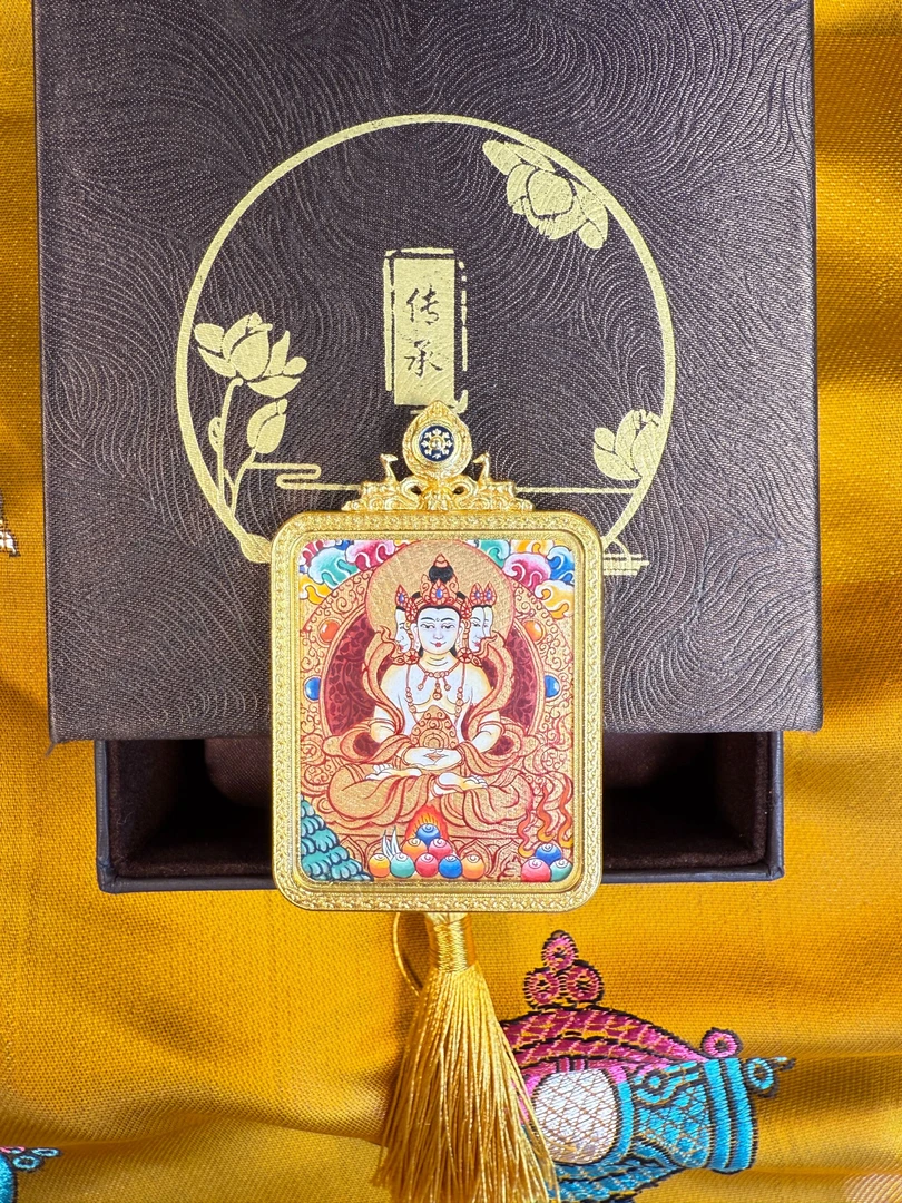 【纯善】热贡纯手绘唐卡--【金唐】----大日如来