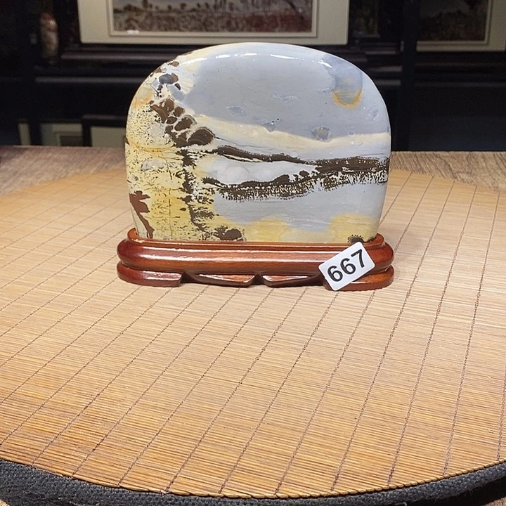 有***有香榧木广西柳州国画石