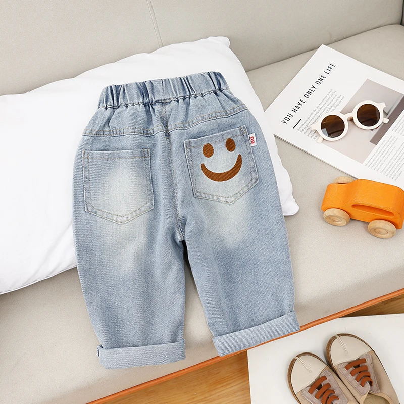 男童牛仔裤春秋款中小童洋气儿童时尚棉质柔软宝宝春季休闲长裤子